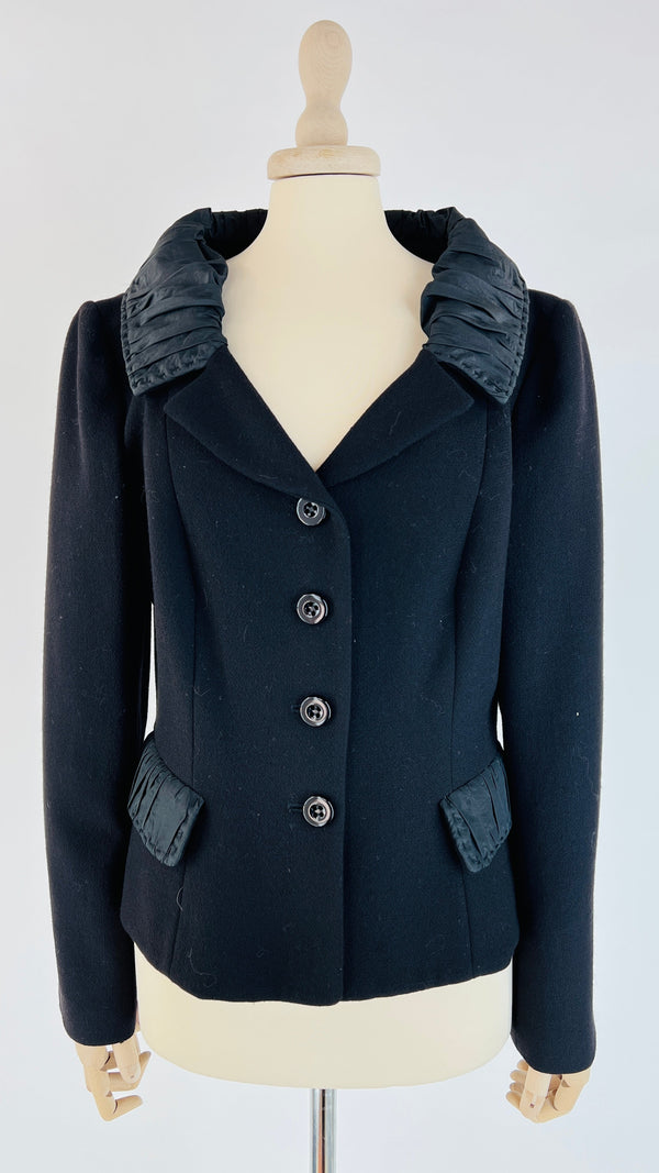 Blazer revers arricciato