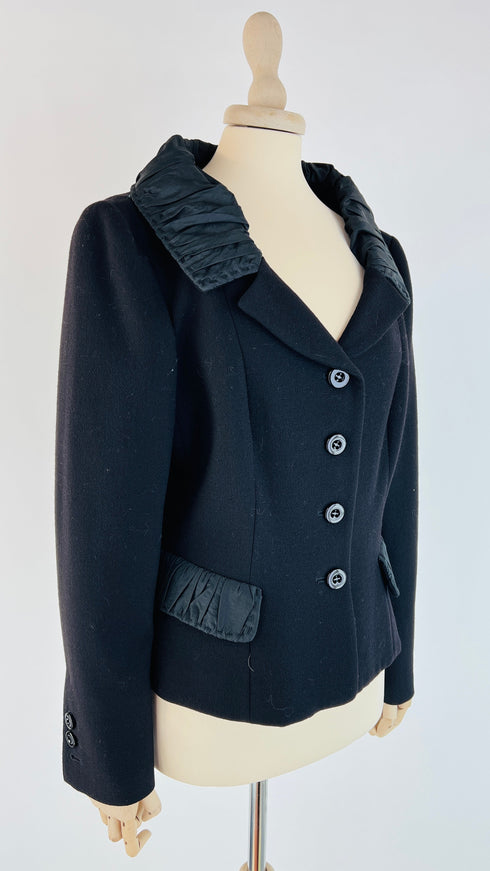 Blazer revers arricciato