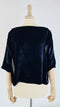 Blusa velluto triangoli argento