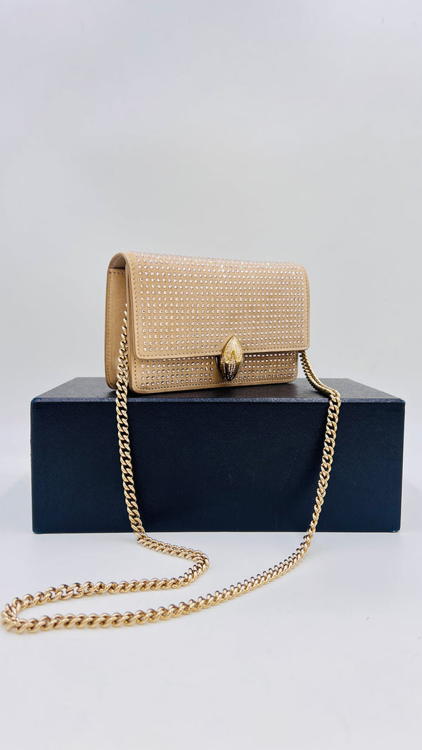 Borsa a spalla con strass