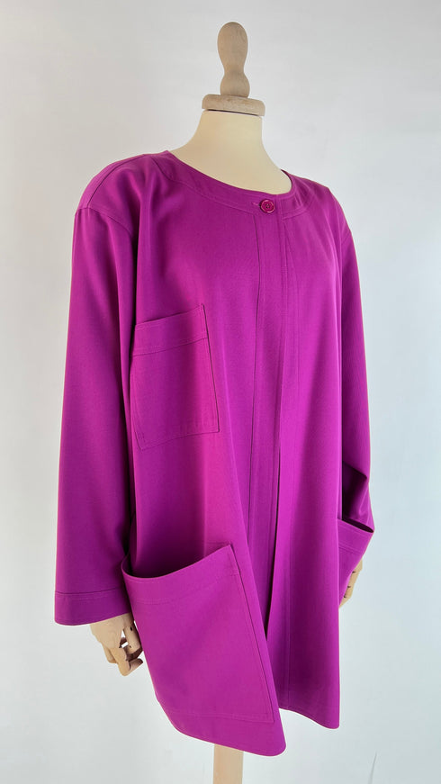Soprabito in lana magenta