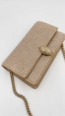 Borsa a spalla con strass F.e.v.