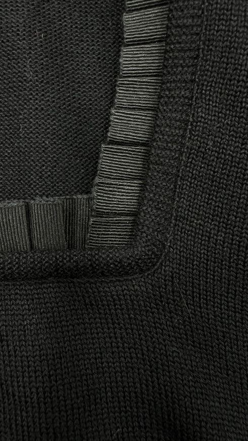 Maglia scollo squadrato plissè