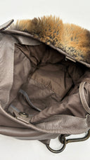 Borsa in pelle con pelo sintetico GIANfrANCO FERRE jeans