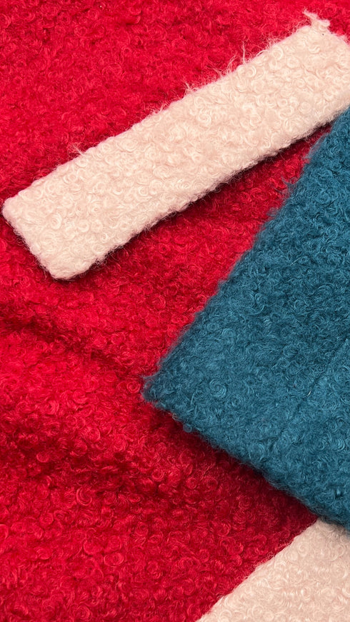 Cappotto bouclé colorblock