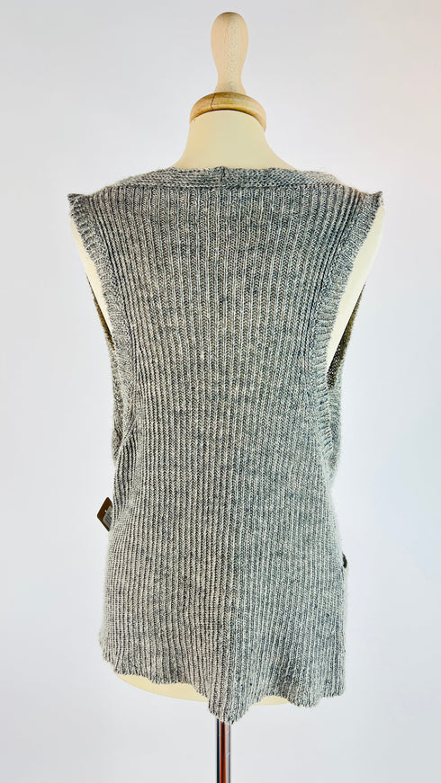 Gilet in maglia scollato