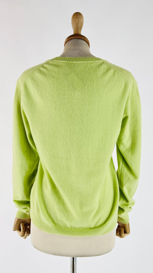 Maglia in cashmere lime