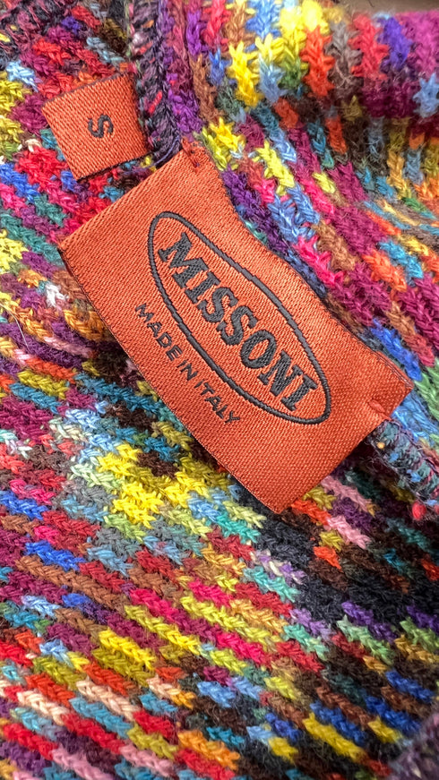 Abito poncho corto multicolore