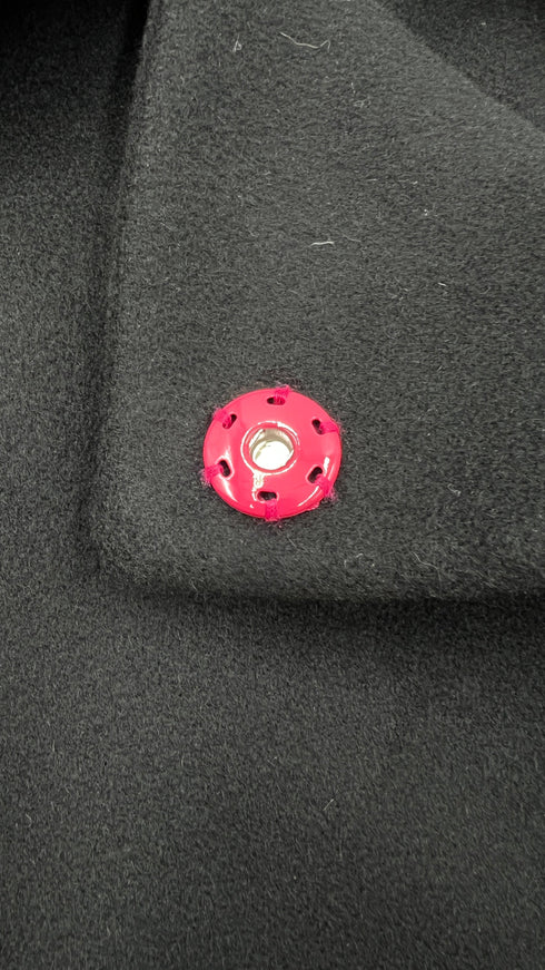 Cappotto cashmere abbottonatura asimmetrica