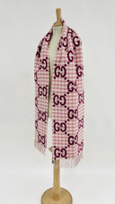 Sciarpa rosa check GG GUCCI
