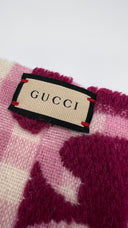 Sciarpa rosa check GG GUCCI
