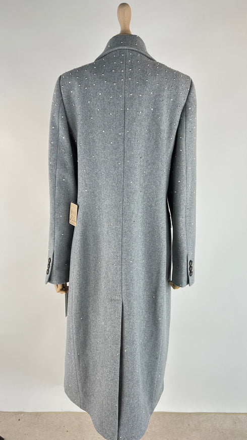 Cappotto con strass e cartellino