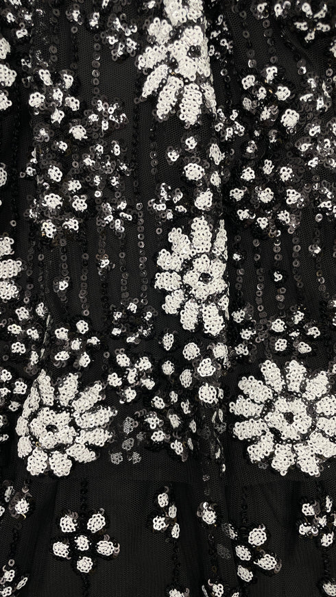 Abito lungo fiori con cartellino