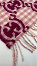 Sciarpa rosa check GG GUCCI