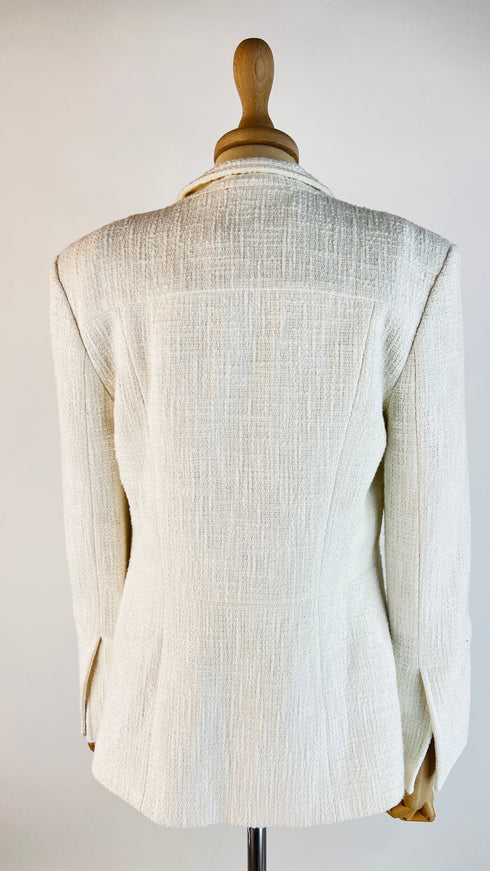 Blazer bianco in tweed