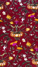 Foulard floreale bordeaux Jean Patou