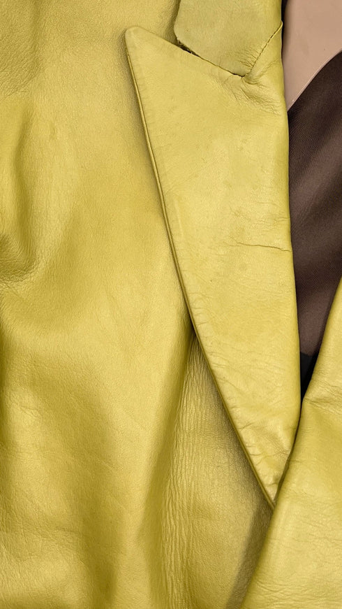 Blazer in pelle doppiopetto