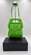 Borsa intrecciata verde mela THEMOIRè