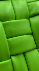 Borsa intrecciata verde mela THEMOIRè
