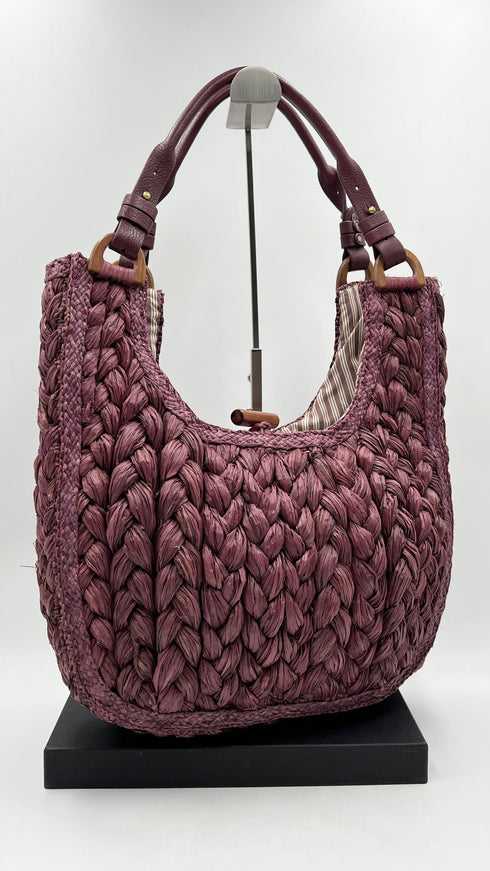Borsa hobo in raffia