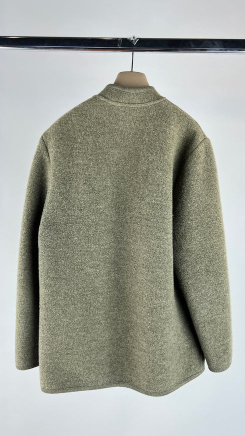 Giacca in panno verde