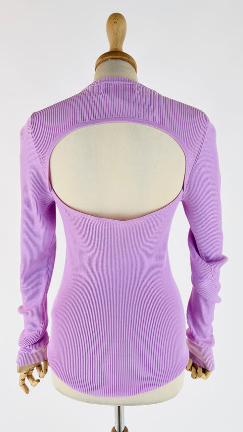 Longsleeve a coste cut-out retro