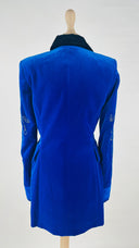 Giacca in velluto blu elettrico MOSCHINO COUTURE