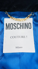 Giacca in velluto blu elettrico MOSCHINO COUTURE