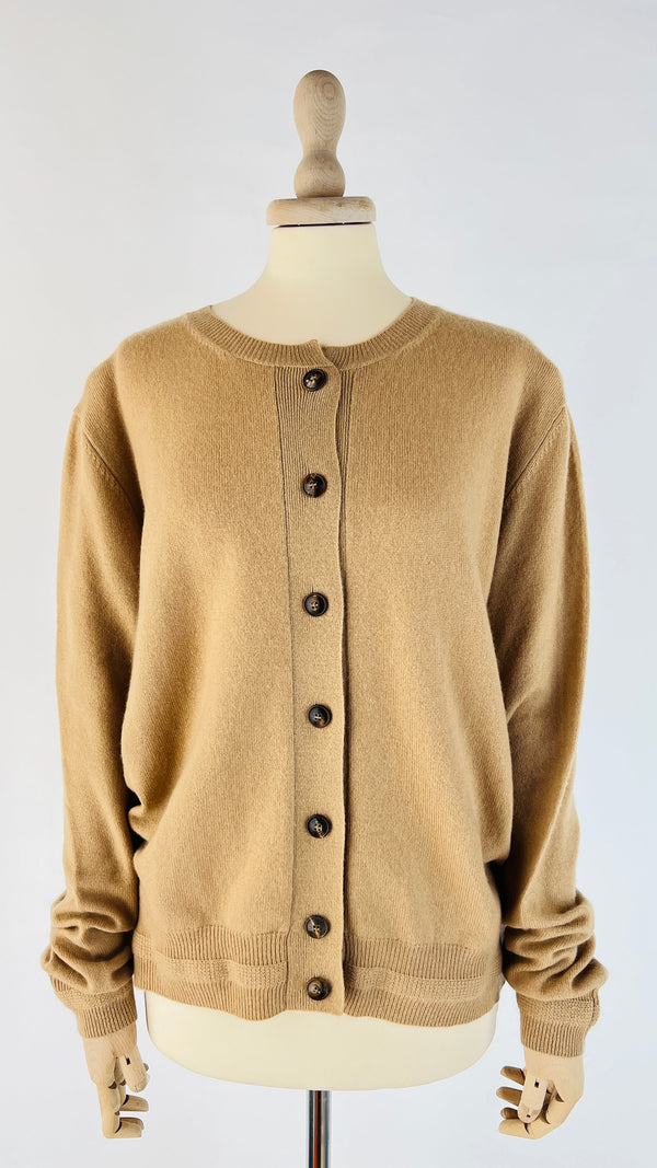Cardigan girocollo misto cashmere