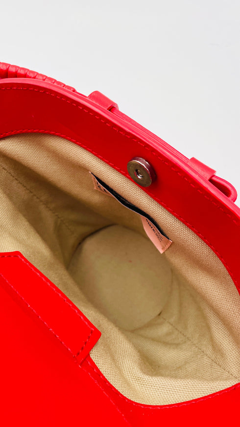 Borsa a cestello intrecciata