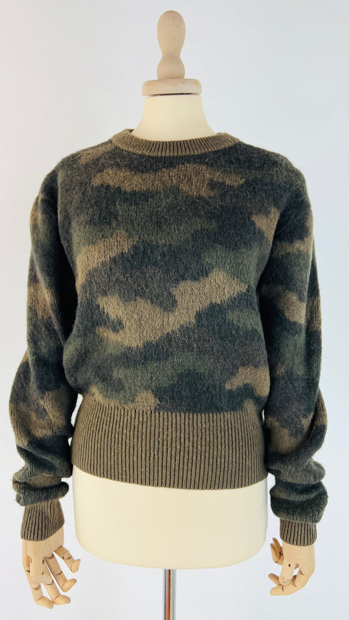 Maglione cropped camouflage