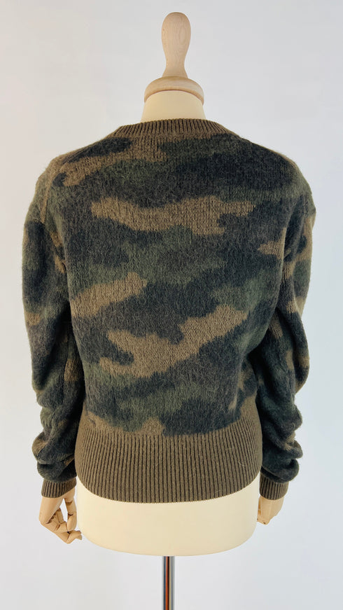 Maglione cropped camouflage