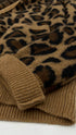 Cardigan animalier con tasche