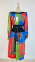 Abito midi multicolor con cartellino