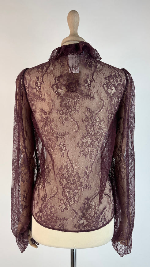 Camicia in pizzo ricamata