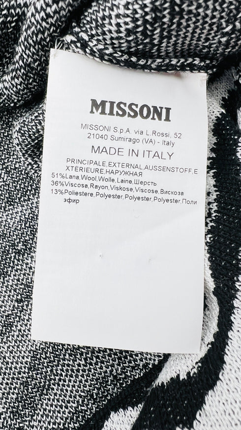 Smanicato in maglia a zig-zag