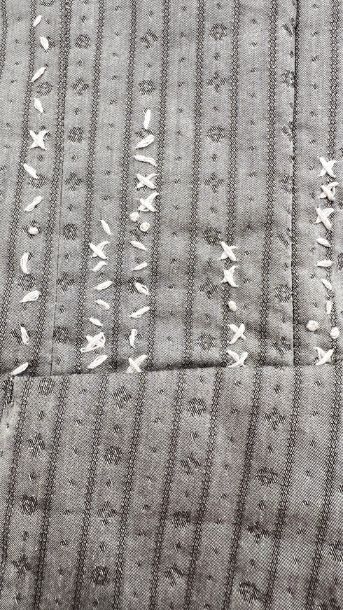 Giacca ricamata con impunture