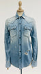 Camicia in denim con strappi
