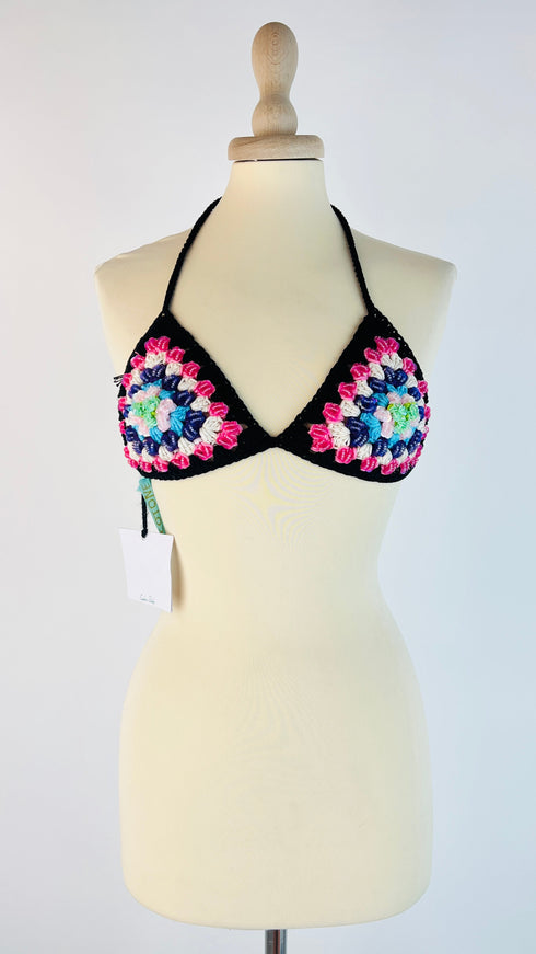 Top bra con paillettes