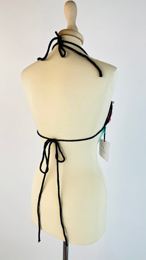 Top bra con paillettes