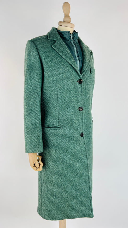 Cappotto in lana verde