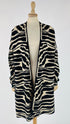 Cardigan animalier bianco e nero