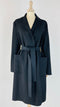 Cappotto con cintura nero
