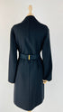 Cappotto con cintura nero