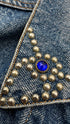 Giacca jeans borchie