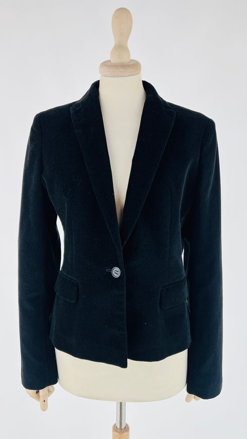 Blazer in velluto nero