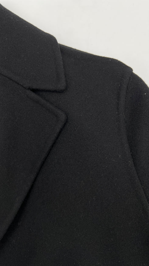 Cappotto con cintura nero