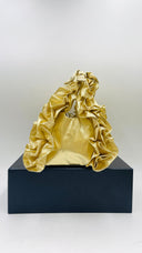 Borsa con rouches dorata Luciano Padovan