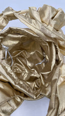 Borsa con rouches dorata Luciano Padovan