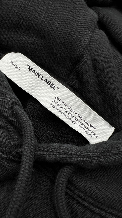 Felpa logo in cotone nero